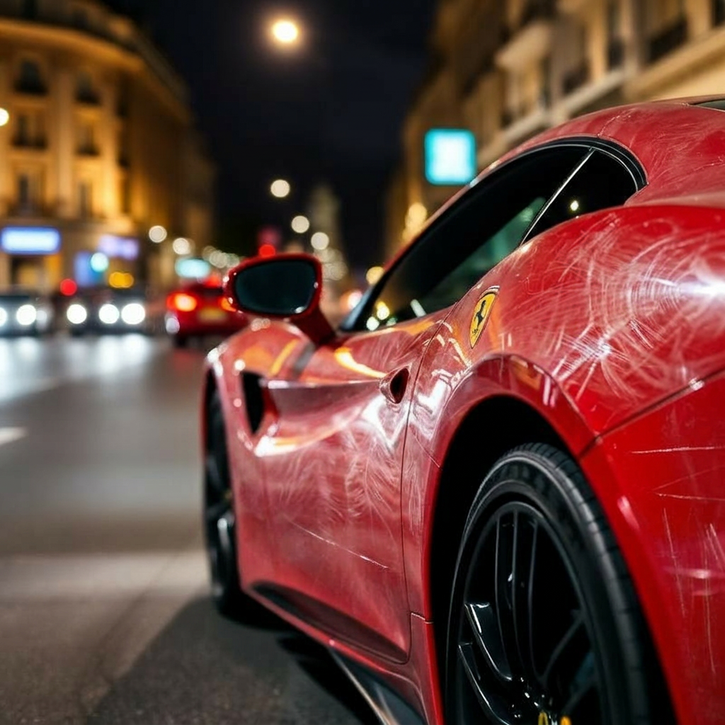 Two-stage paint correction — before