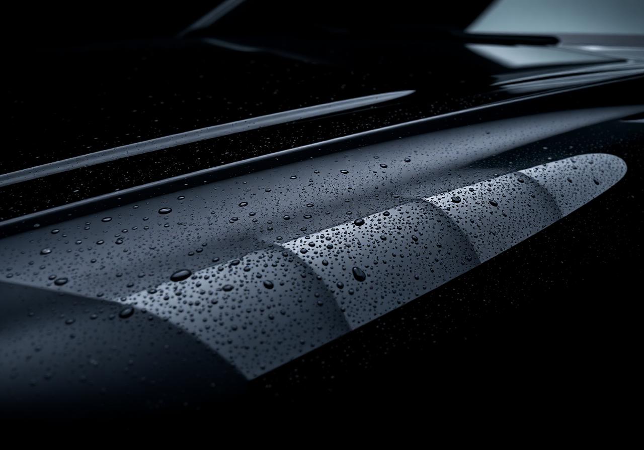 Mirror gloss on black paint — after